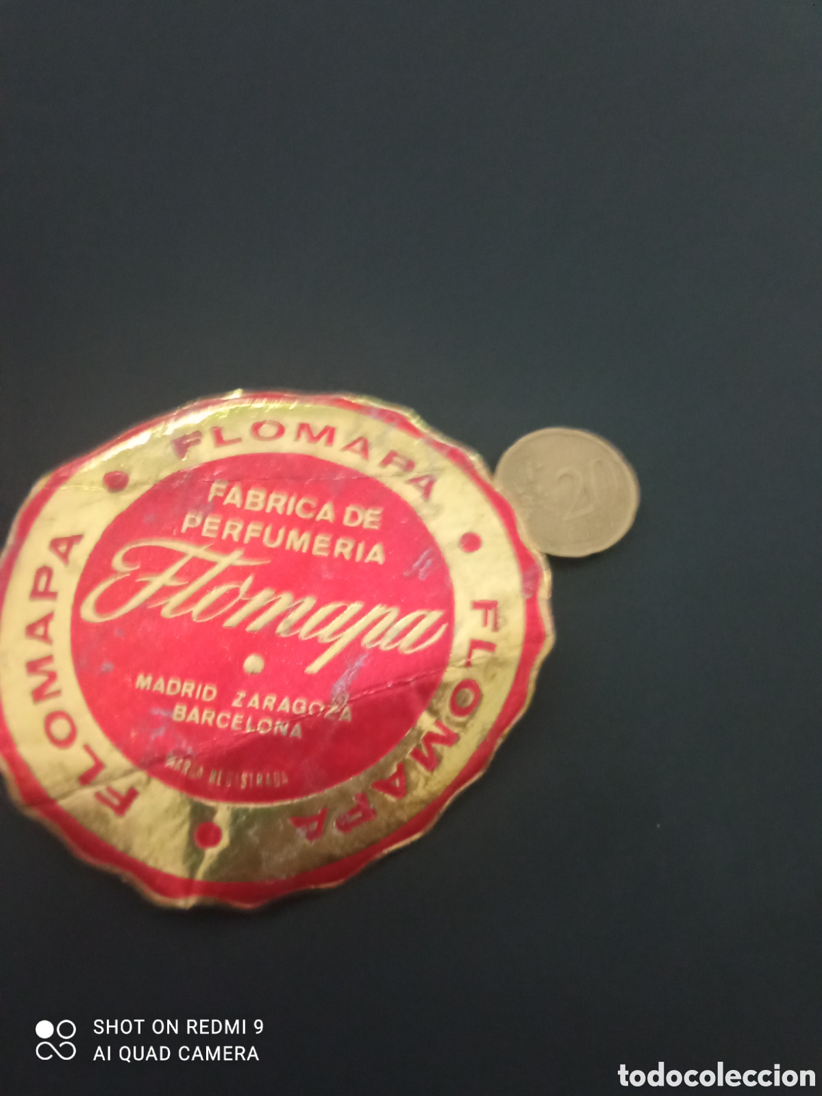 Etiquetas antiguas: FLOMAPA fabrica de perfumer&iacute;a madrid zaragoza Barcelona(etiquetas a&ntilde;os 50 60)