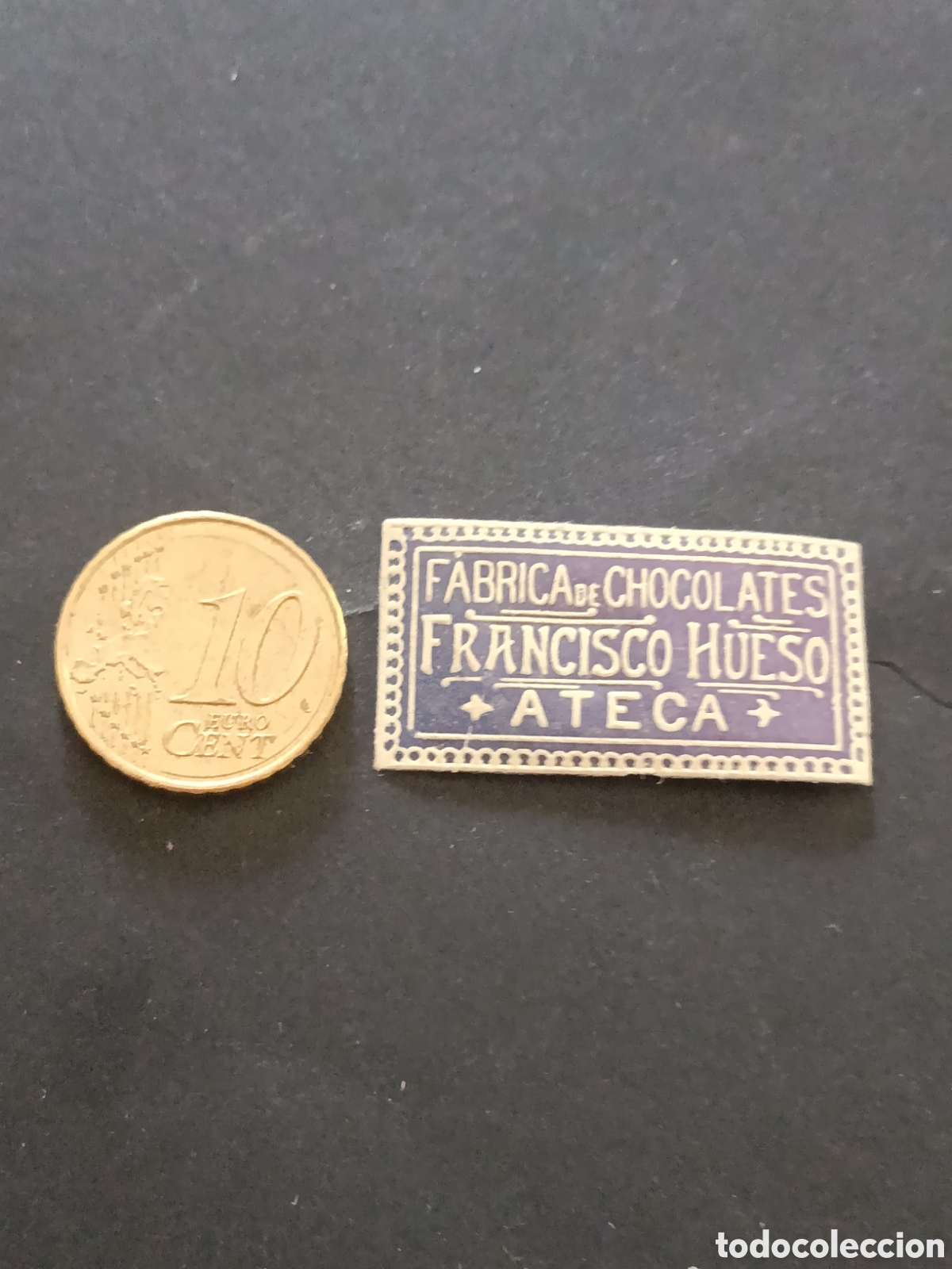 Etiquetas antiguas: F&Aacute;BRICA DE CHOCOLATES FRANCISCO HUESO ATECA [ ETIQUETAS A&Ntilde;OS 40-50 ]