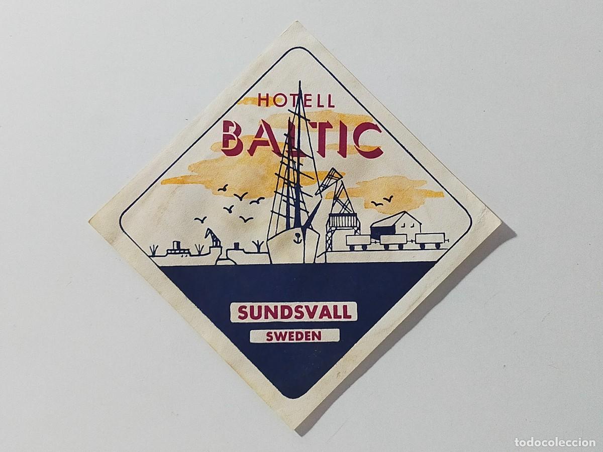 Etiquetas antiguas: Etiqueta original Hotel: HOTELL BALTIC. Sundvall (Suecia - Sweden)