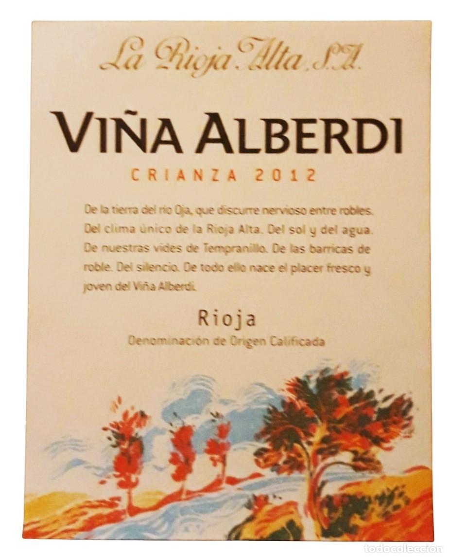 Etiquetas antiguas: ETIQUETA DE VINO VI&Ntilde;A ALBERDI CRIANZA 2002. NUEVA.