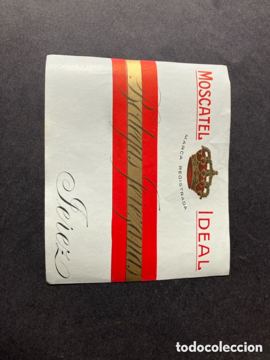 Etiquetas antiguas: Etiqueta moscatel Ideal Bodegas Jerezanas Jerez