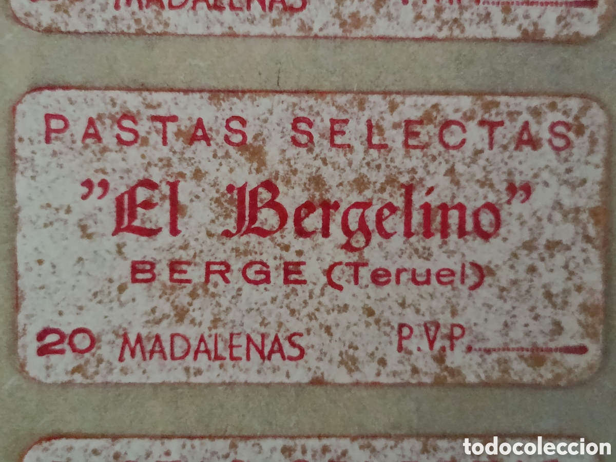 Etiquetas antiguas: PASTAS SELECTAS EL BERGELINO BERGUE TERUEL [ ETIQUETAS A&Ntilde;OS 40-50 ]
