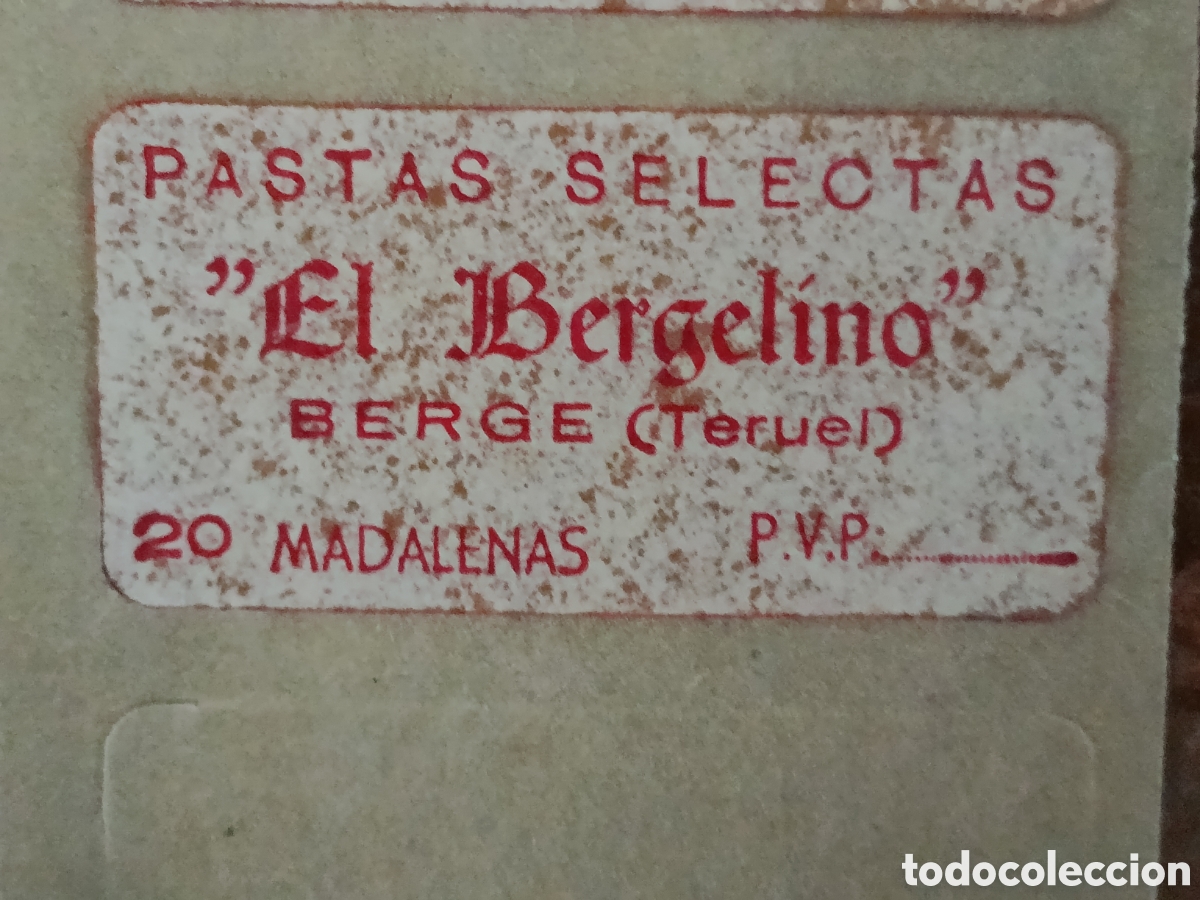Etiquetas antiguas: PASTAS SELECTAS EL BERGELINO BERGUE TERUEL [ ETIQUETAS A&Ntilde;OS 40-50 ]