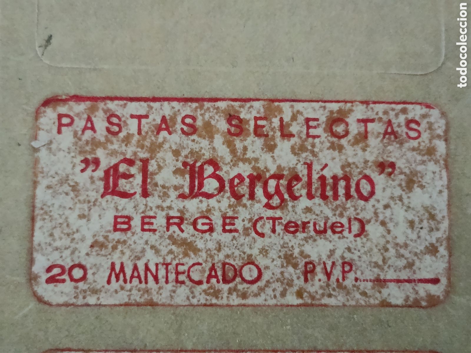 Etiquetas antiguas: PASTAS SELECTAS EL BERGELINO BERGUE TERUEL [ ETIQUETAS A&Ntilde;OS 40-50 ]