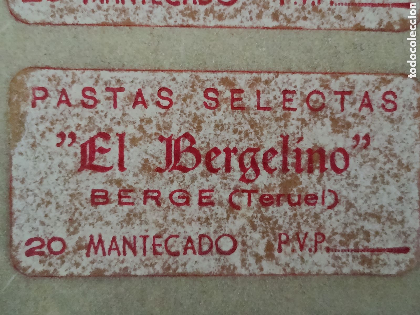 Etiquetas antiguas: PASTAS SELECTAS EL BERGELINO BERGUE TERUEL [ ETIQUETAS A&Ntilde;OS 40-50 ]