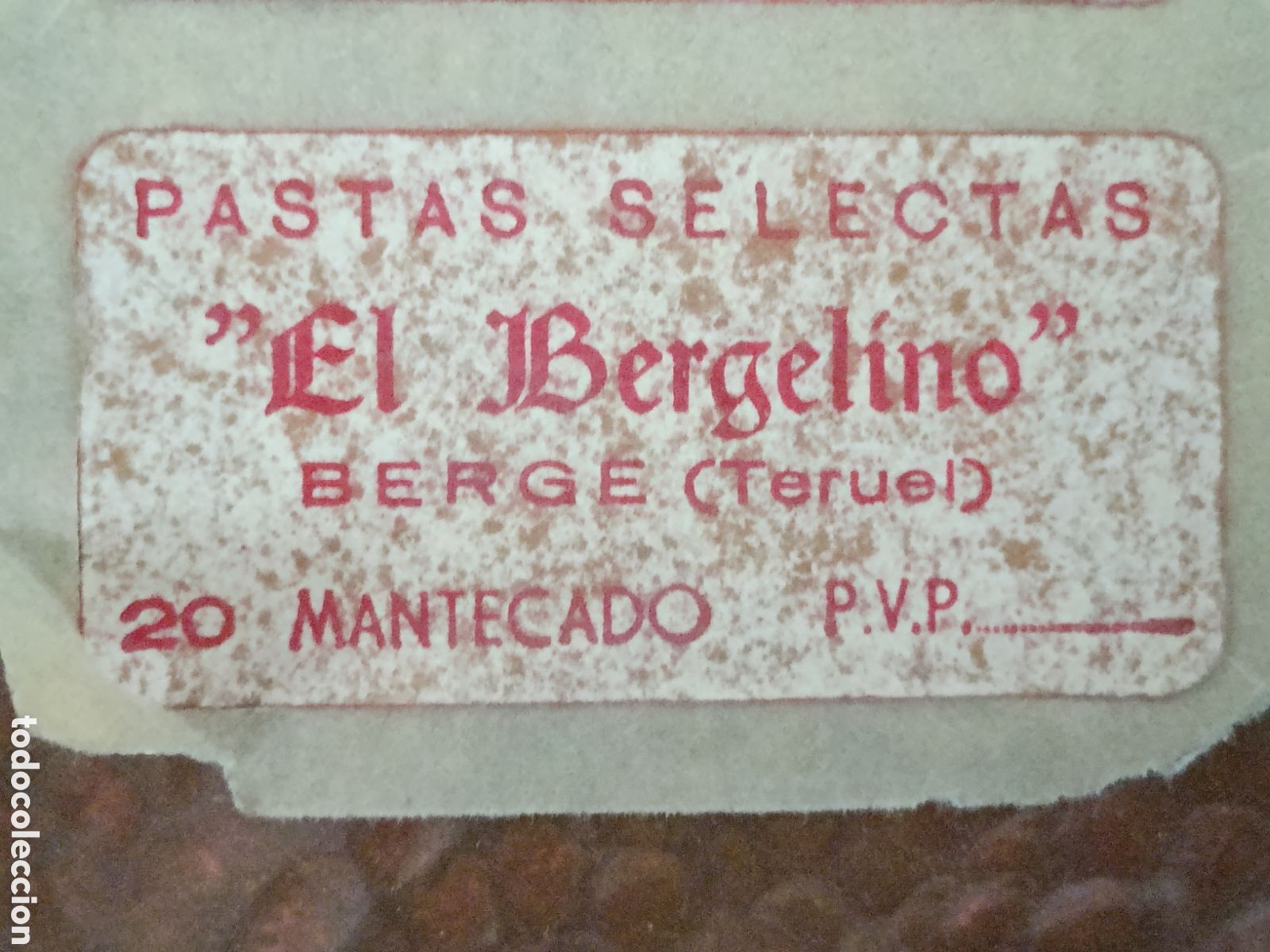 Etiquetas antiguas: PASTAS SELECTAS EL BERGELINO BERGUE TERUEL [ ETIQUETAS A&Ntilde;OS 40-50 ]