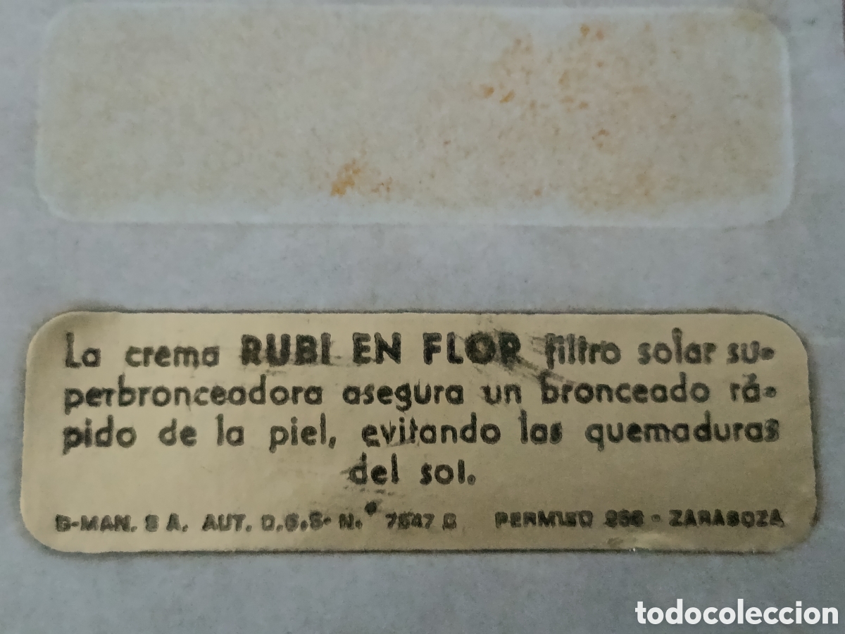 Etiquetas antiguas: LA CREMA RUBY EN FLOR [ ZARAGOZA ETIQUETAS A&Ntilde;OS 40-50 ]