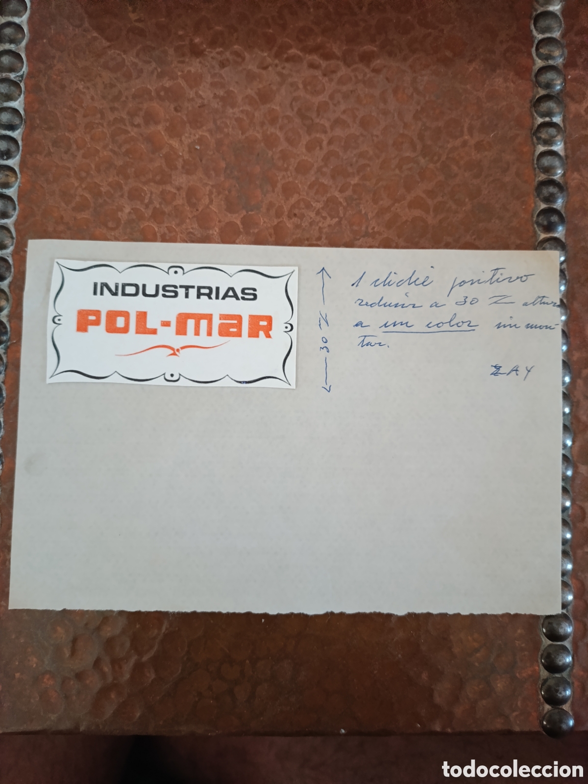 Etiquetas antiguas: INDUSTRIAS POL-MAR [ PAPEL PUBLICITARIO Y ETIQUETA A&Ntilde;OS 40-50 ]