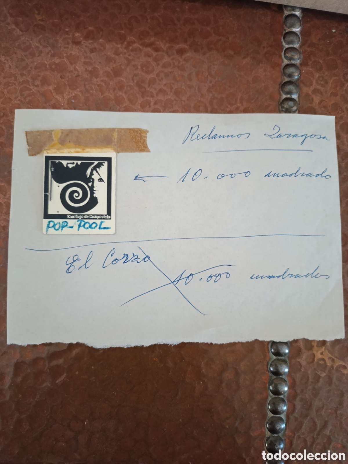 Etiquetas antiguas: SANTIAGO DE COMPOSTELA [ PAPEL PUBLICITARIO Y ETIQUETA A&Ntilde;OS 40-50 ]
