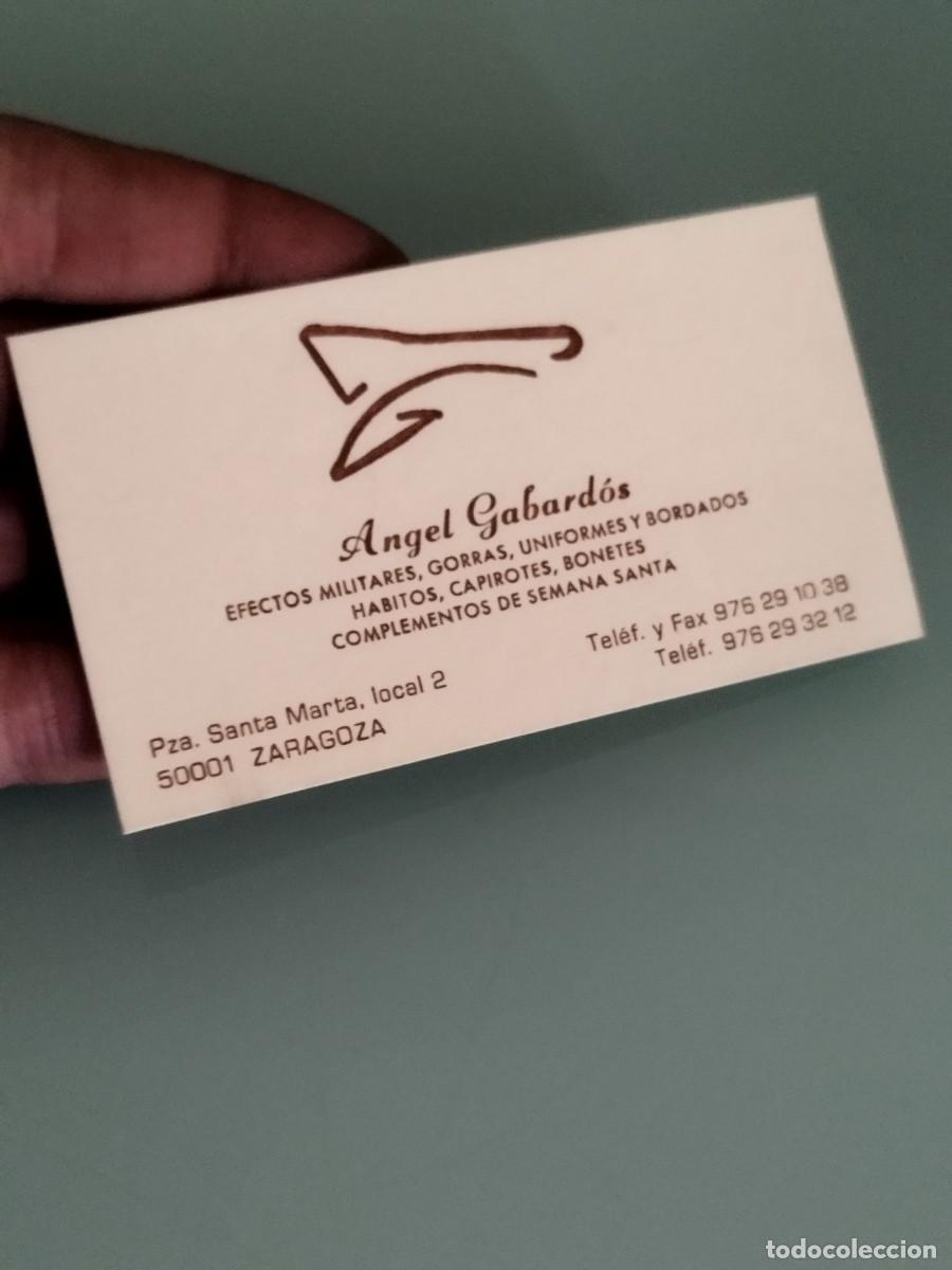 Etiquetas antiguas: Tarjeta de visita de &Aacute;ngel Gabard&oacute;s, Zaragoza.