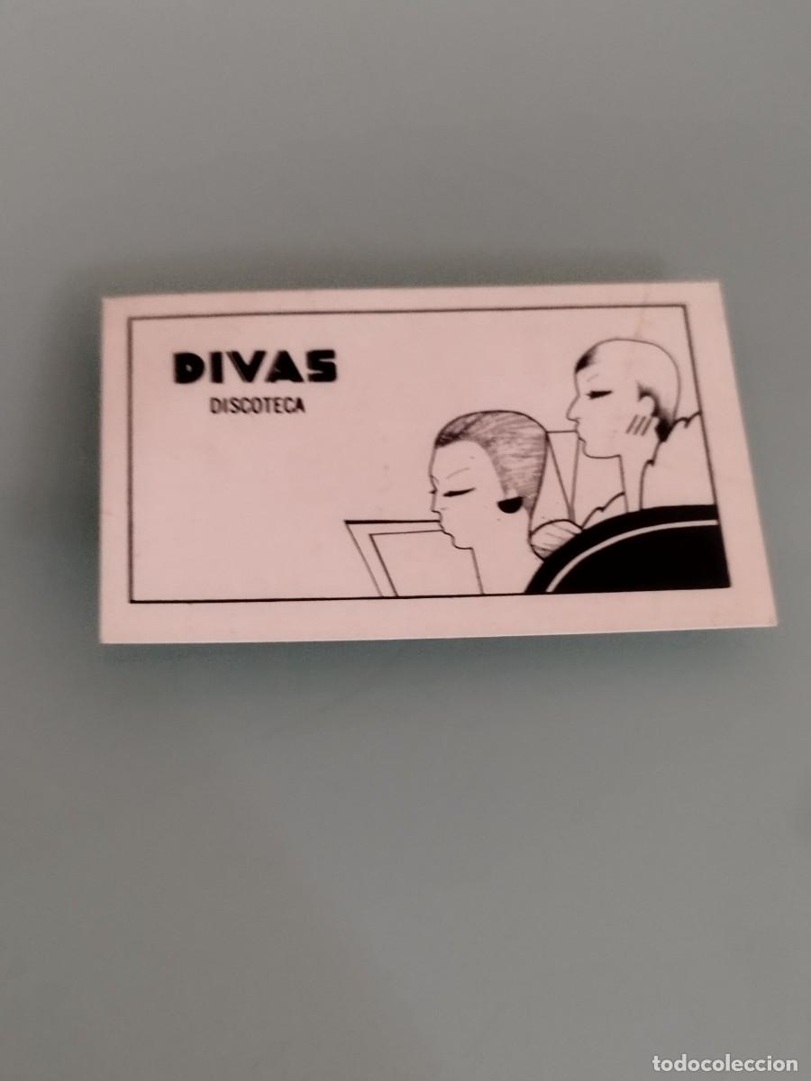 Etiquetas antiguas: Tarjeta de visita de Discoteca Divas. A&ntilde;os 80-90.