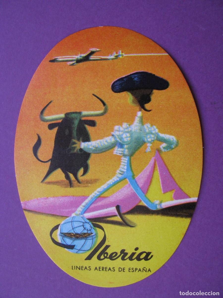 Etiquetas antiguas: ETIQUETA DE IBERIA. LINEAS AEREAS DE ESPA&Ntilde;A. 11X8 CM