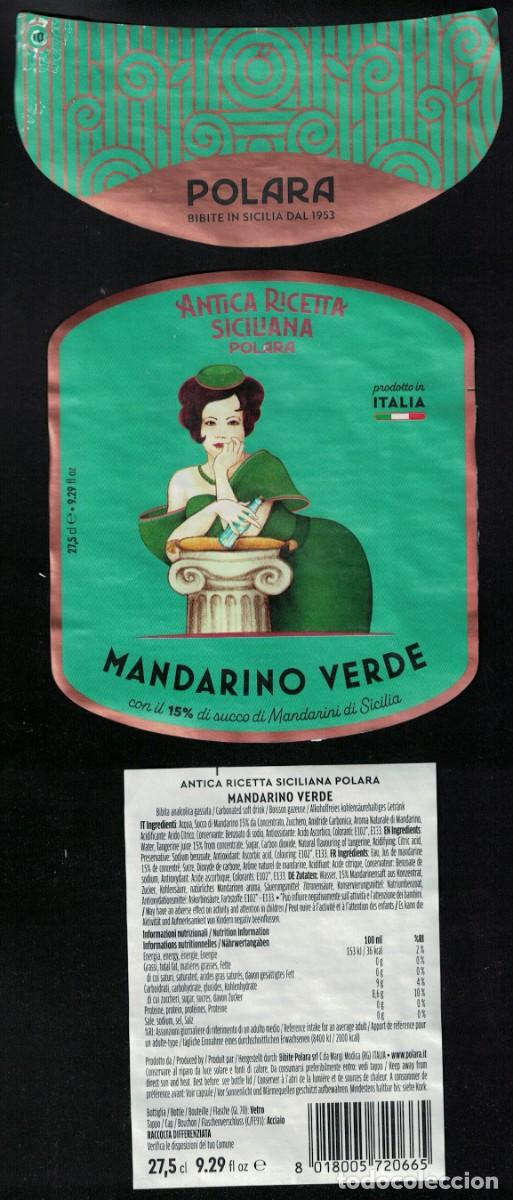 Etiquetas antiguas: Italia Lot 3 Etiquettes Antica Ricetta Siciliana Polara Mandarino Verde