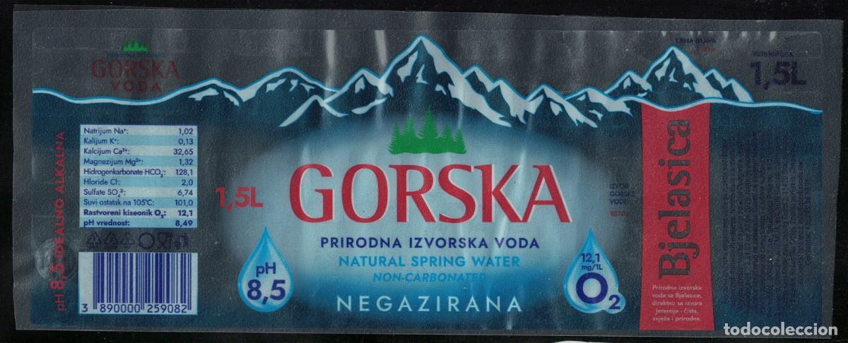 Etiquetas antiguas: Montenegro Etiquette Eau Source Naturelle Gorska Mont Bjelasica RP643