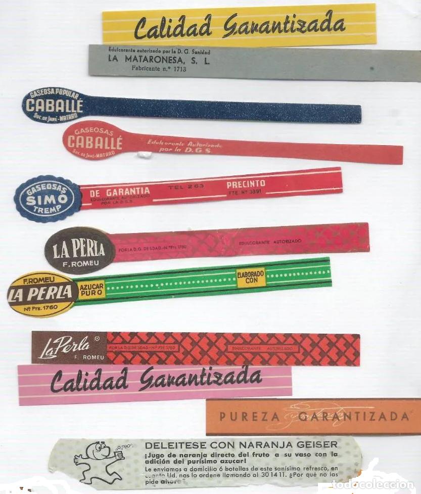 Etiquetas antiguas: COLECCION DE COLLARINES GASEOSAS