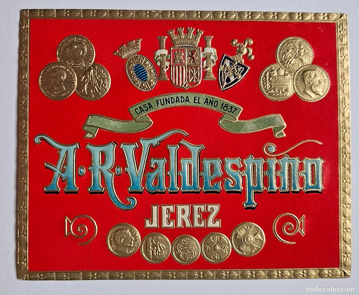 Etiquetas antiguas: Etiqueta A. R. Valdespino. Jerez de la Frontera