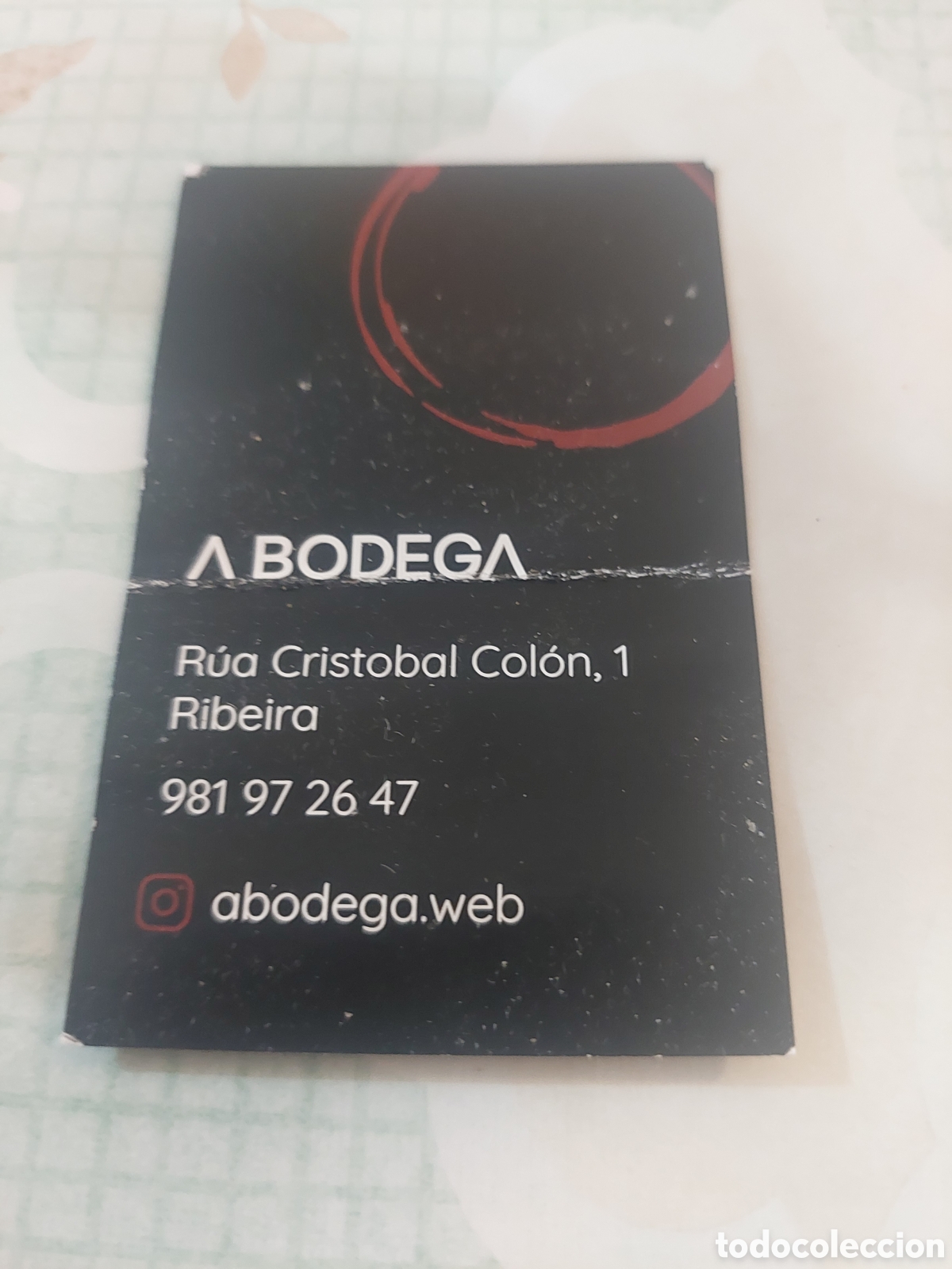 Etiquetas antiguas: TAJETA RIBEIRA A BODEGA