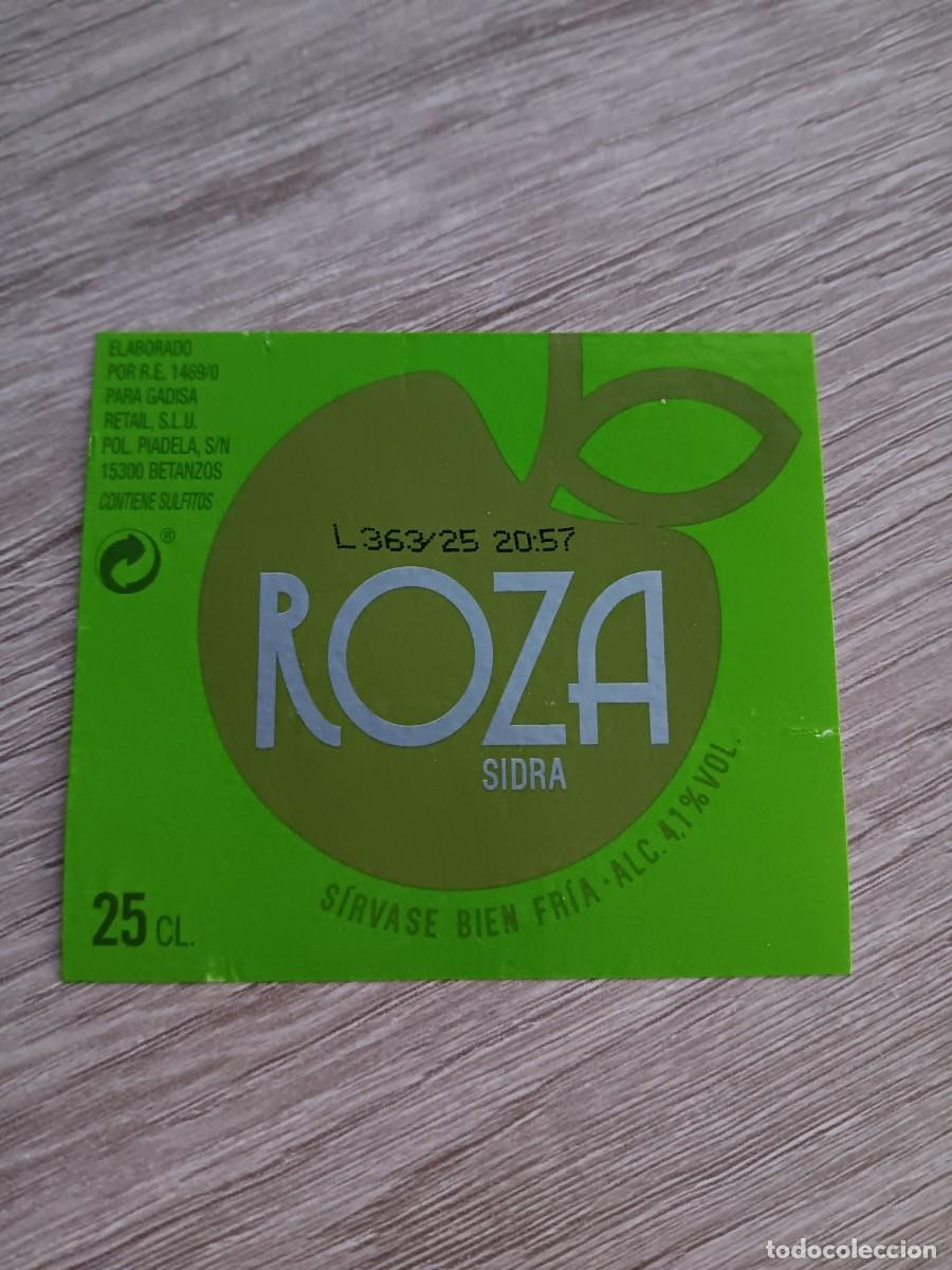 Etiquetas antiguas: ETIQUETA SIDRA GALLEGA ROZA