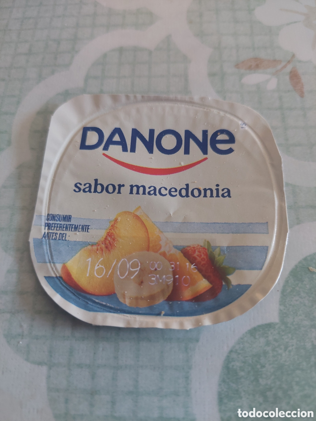 Etiquetas antiguas: ETIQUETA YOGUR DANONE SABIR MACEDONIA