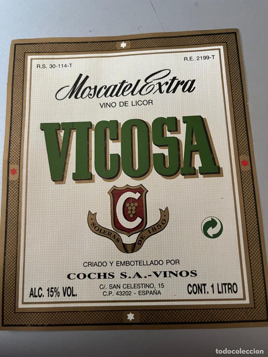 Etiquetas antiguas: etiqueta moscatel Vicosa Reus Tarragona