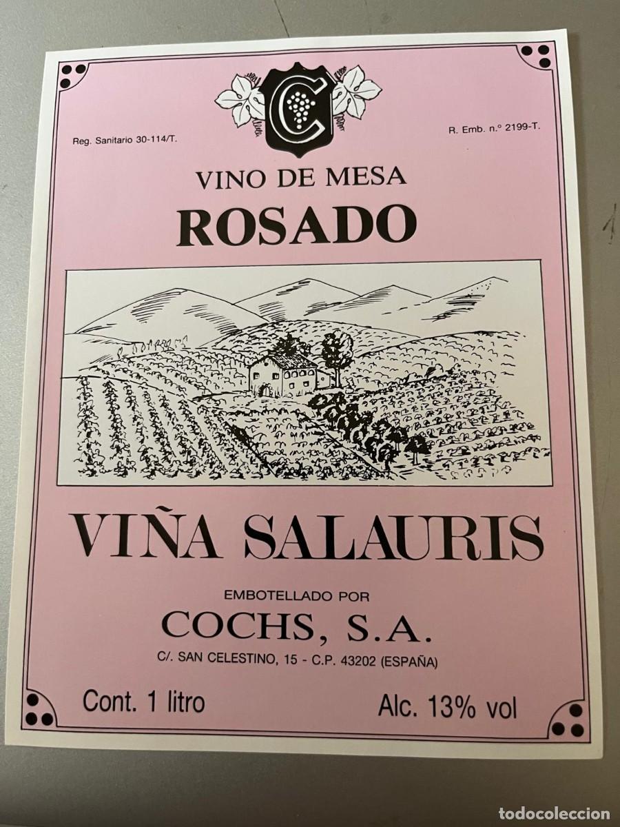 Etiquetas antiguas: etiqueta Rosado Vi&ntilde;a Salauris Cochs Reus Tarragona