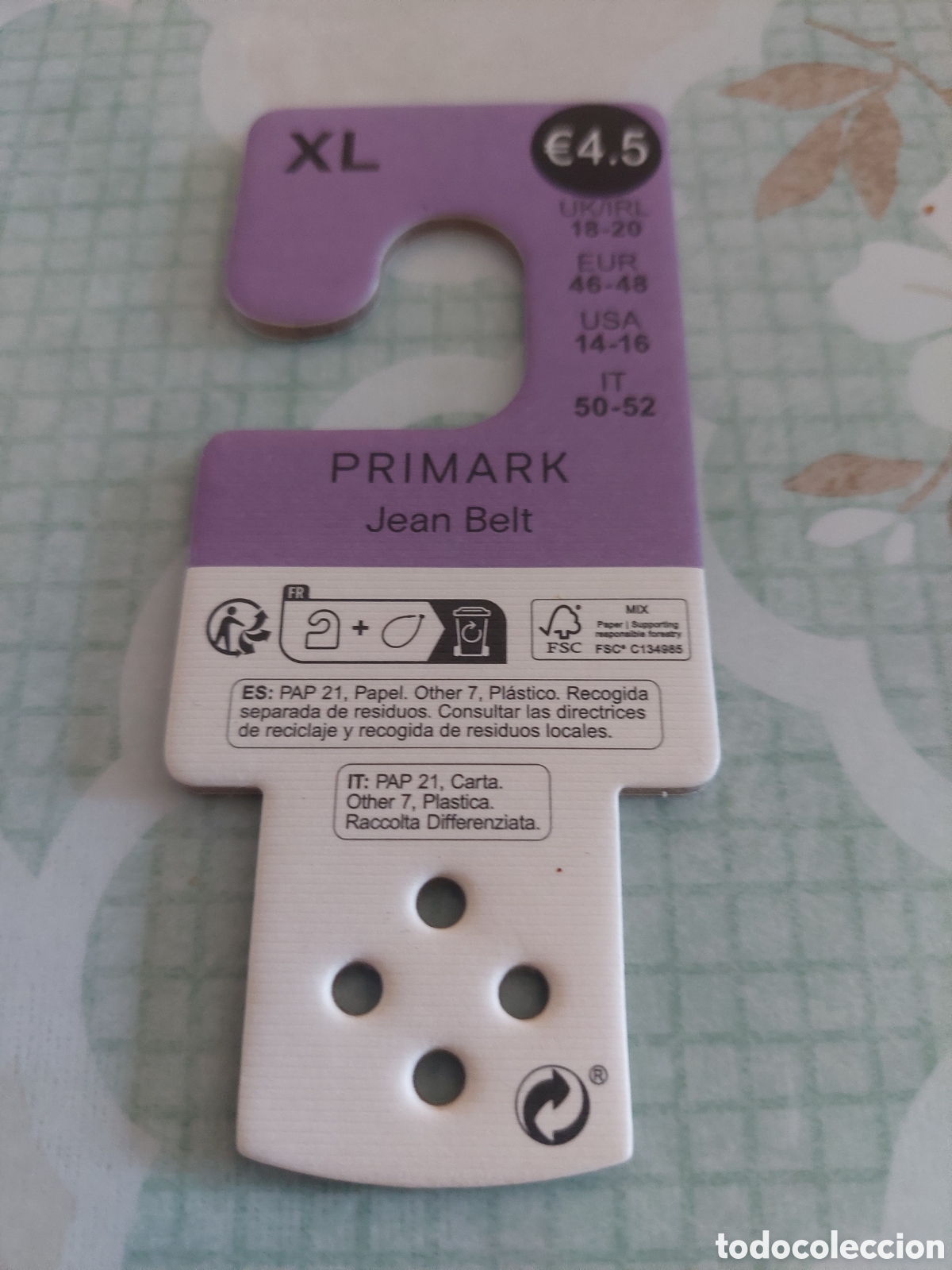 Etiquetas antiguas: ETIQUETA COLGADOR MODA PRIMARK