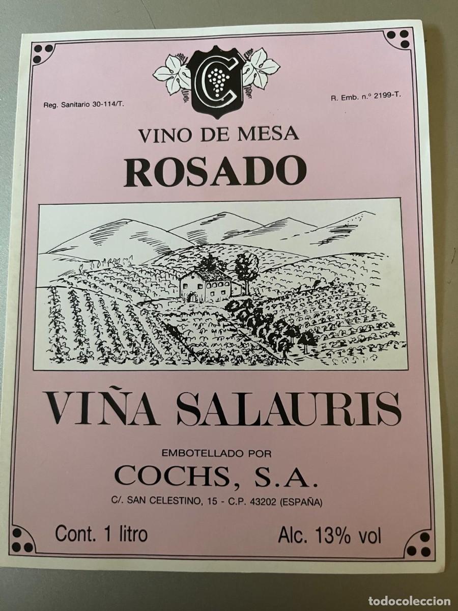 Etiquetas antiguas: etiqueta vino de mesa Rosado Cochs Reus Tarragona