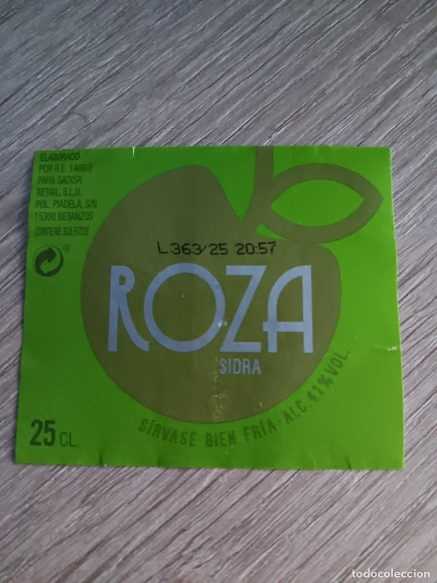 Etiquetas antiguas: ETIQUETA SIDRA GALLEGA ROZA