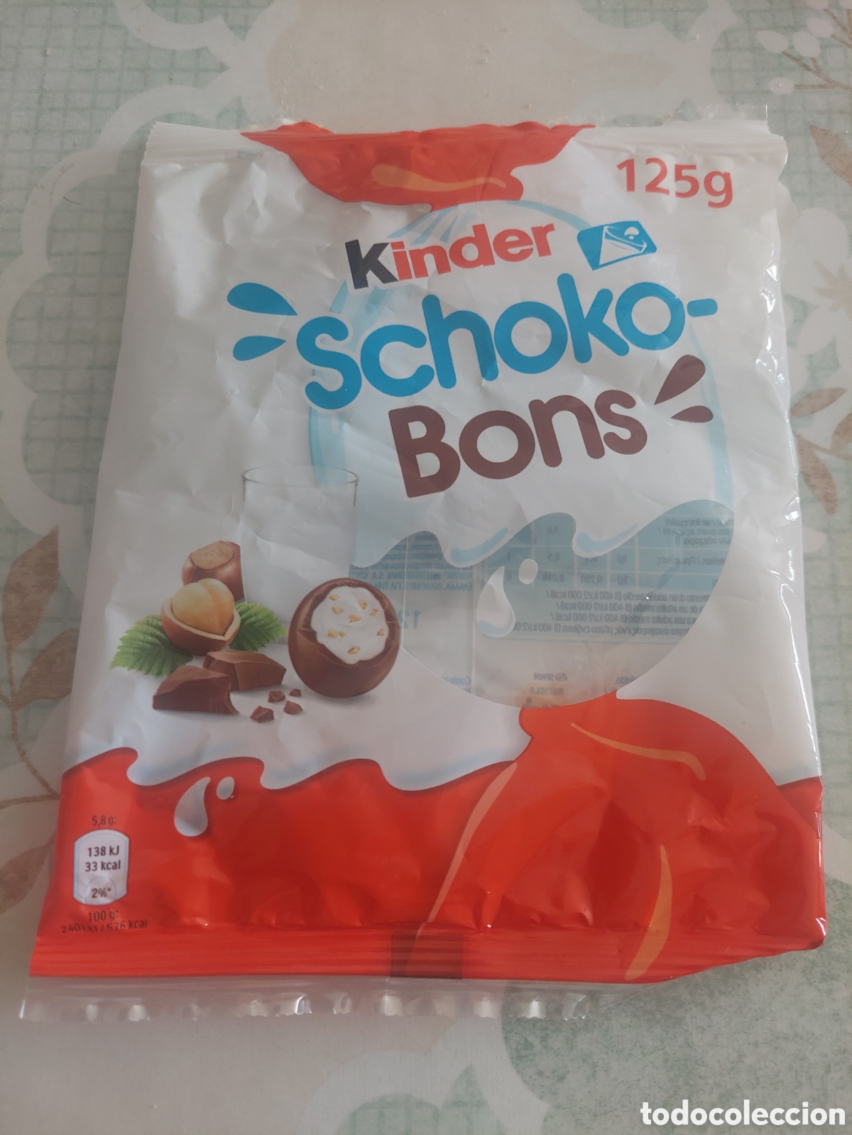 Etiquetas antiguas: KINDER SCHOKO BONS BOLSA VACIA 125 G