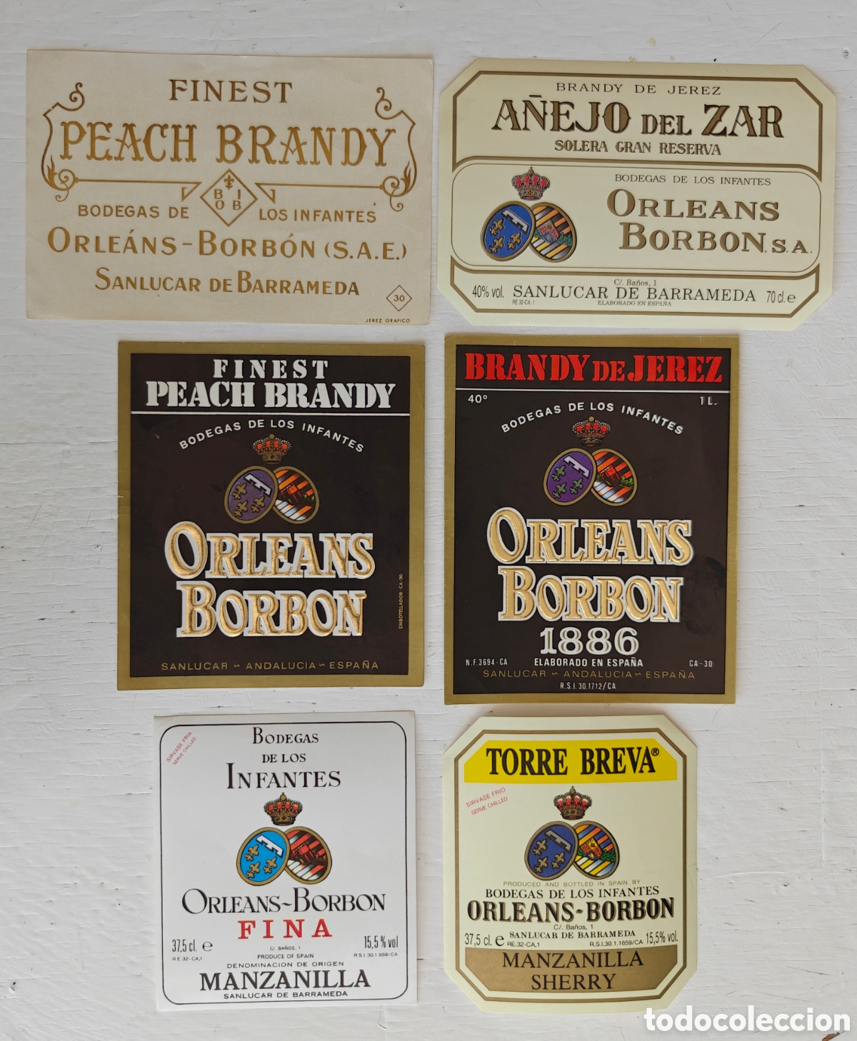 Etiquetas antiguas: Etiquetas Bodegas Orleans Borbon