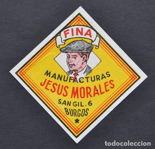 Etiquetas antiguas: ETIQUETA MANUFACTURAS JES&Uacute;S MORALES (BURGOS)