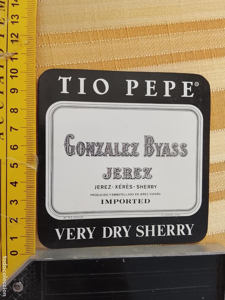Etiquetas antiguas: HAGA SU OFERTA - ANTIGUA ETIQUETA DE VINO LICOR co&ntilde;ac manzanilla fino SANLUCAR JEREZ CADIZ EL PUERTO