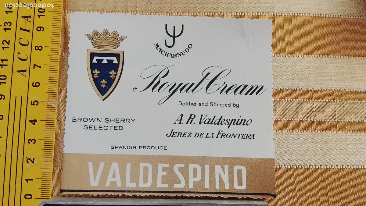 Etiquetas antiguas: HAGA SU OFERTA - ANTIGUA ETIQUETA DE VINO LICOR co&ntilde;ac manzanilla fino SANLUCAR JEREZ CADIZ EL PUERTO