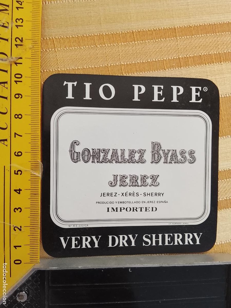 Etiquetas antiguas: HAGA SU OFERTA - ANTIGUA ETIQUETA DE VINO LICOR co&ntilde;ac manzanilla fino SANLUCAR JEREZ CADIZ EL PUERTO