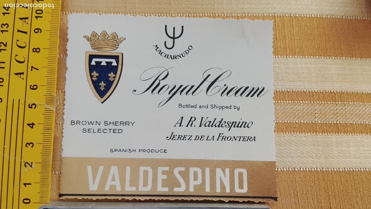 Etiquetas antiguas: HAGA SU OFERTA - ANTIGUA ETIQUETA DE VINO LICOR co&ntilde;ac manzanilla fino SANLUCAR JEREZ CADIZ EL PUERTO