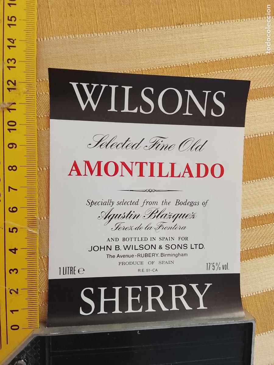 Etichette antiche: HAGA SU OFERTA - ANTIGUA ETIQUETA DE VINO LICOR co&ntilde;ac manzanilla fino SANLUCAR JEREZ CADIZ EL PUERTO