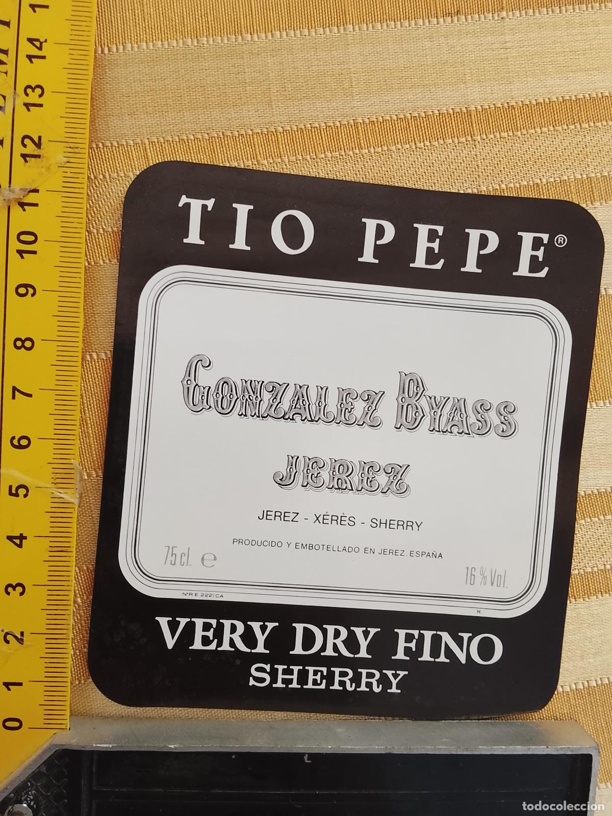 Etichette antiche: HAGA SU OFERTA - ANTIGUA ETIQUETA DE VINO LICOR co&ntilde;ac manzanilla fino SANLUCAR JEREZ CADIZ EL PUERTO
