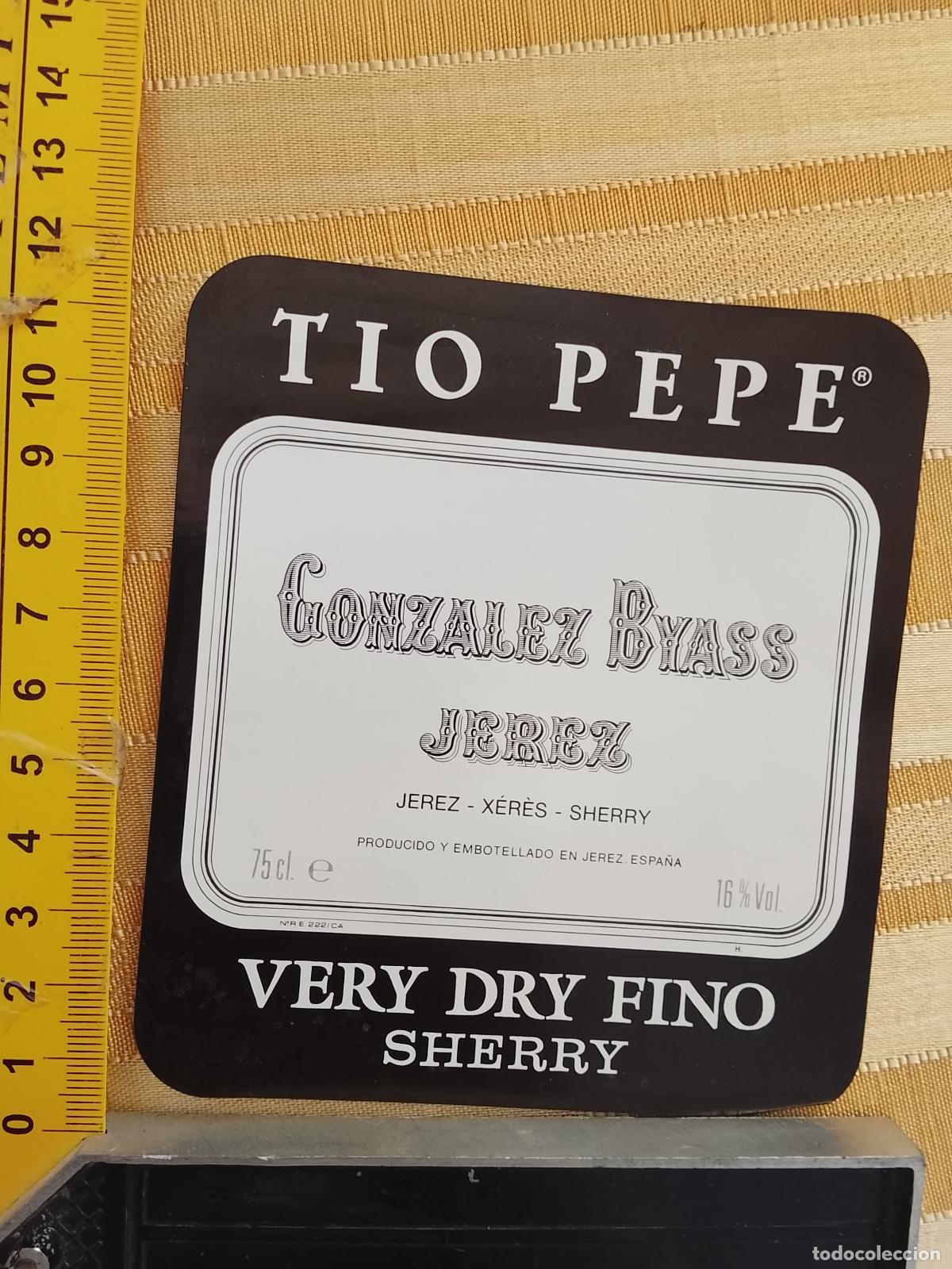 Etichette antiche: HAGA SU OFERTA - ANTIGUA ETIQUETA DE VINO LICOR co&ntilde;ac manzanilla fino SANLUCAR JEREZ CADIZ EL PUERTO
