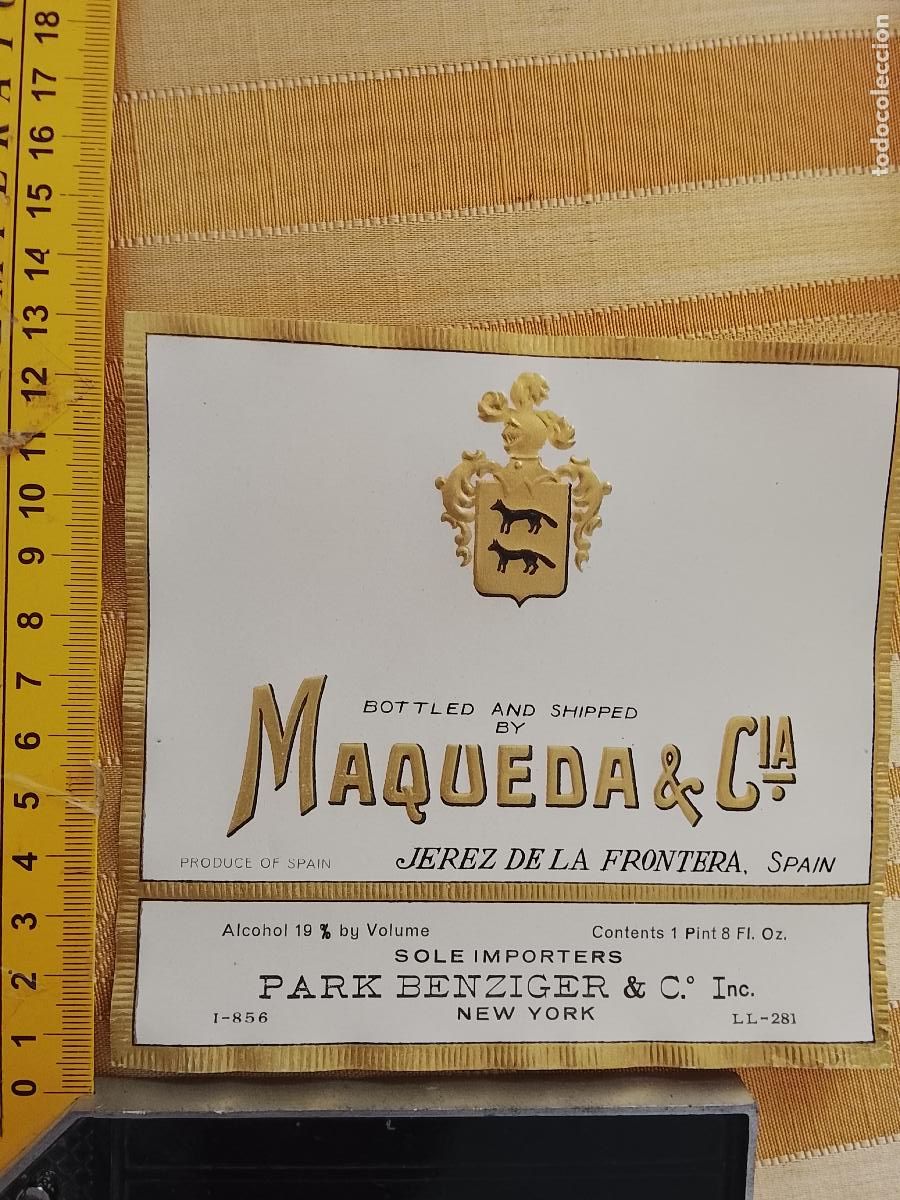 Etiquetas antiguas: HAGA SU OFERTA - ANTIGUA ETIQUETA DE VINO LICOR co&ntilde;ac manzanilla fino SANLUCAR JEREZ CADIZ EL PUERTO