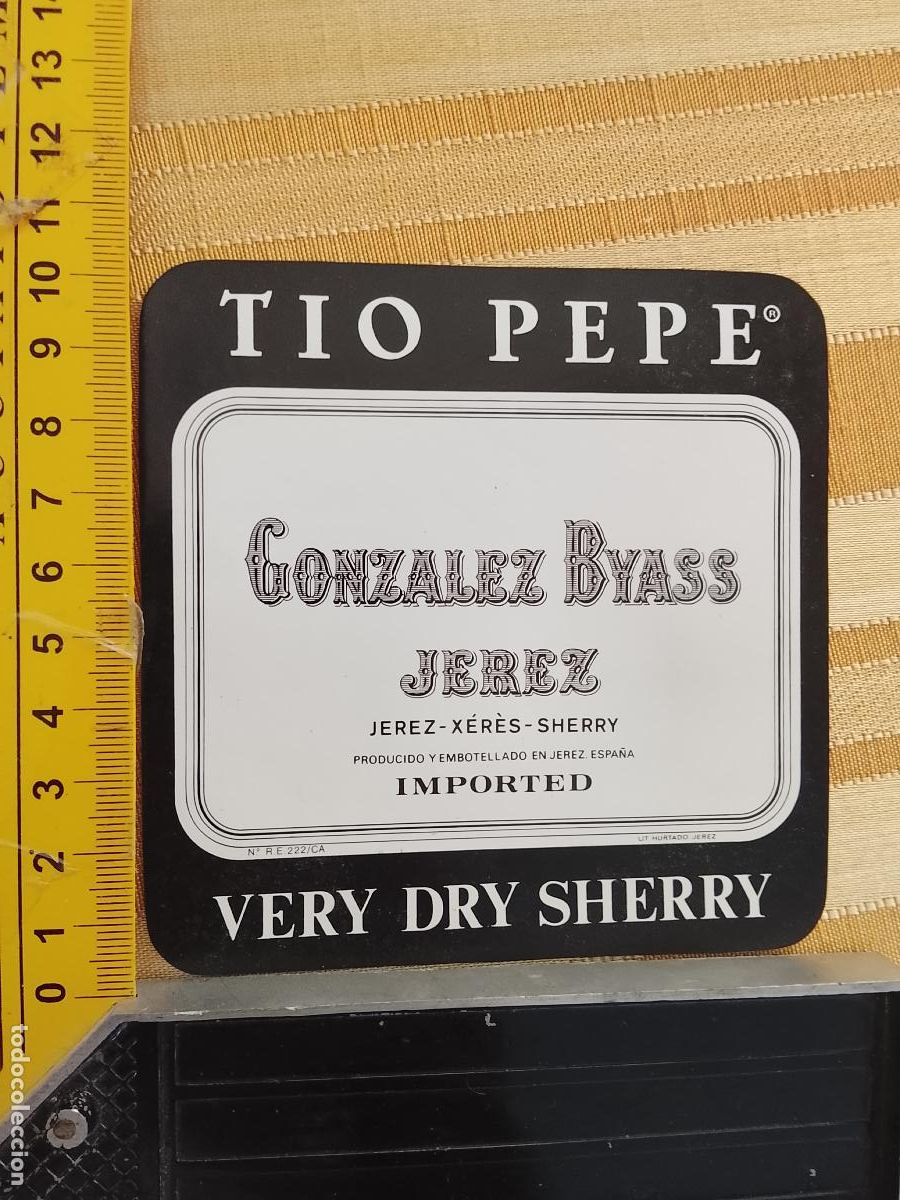 Etiquetas antiguas: HAGA SU OFERTA - ANTIGUA ETIQUETA DE VINO LICOR co&ntilde;ac manzanilla fino SANLUCAR JEREZ CADIZ EL PUERTO