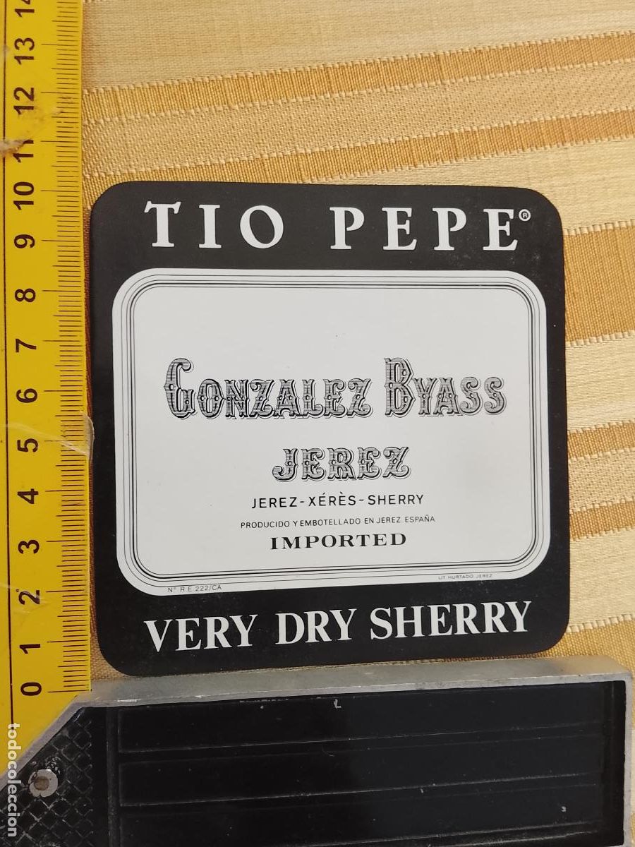 Etiquetas antiguas: HAGA SU OFERTA - ANTIGUA ETIQUETA DE VINO LICOR co&ntilde;ac manzanilla fino SANLUCAR JEREZ CADIZ EL PUERTO