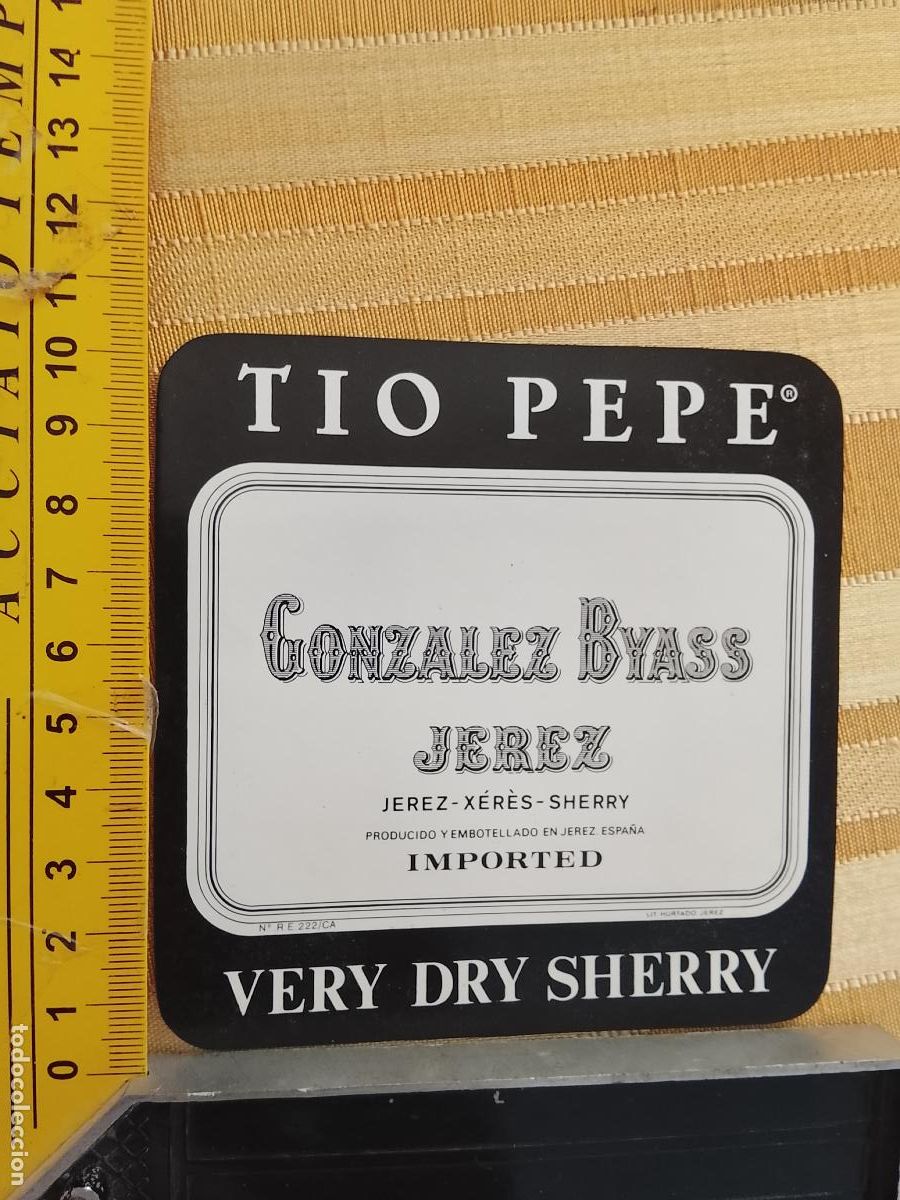 Etiquetas antiguas: HAGA SU OFERTA - ANTIGUA ETIQUETA DE VINO LICOR co&ntilde;ac manzanilla fino SANLUCAR JEREZ CADIZ EL PUERTO