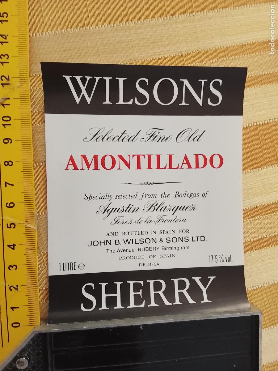 Etiquetas antiguas: HAGA SU OFERTA - ANTIGUA ETIQUETA DE VINO LICOR co&ntilde;ac manzanilla fino SANLUCAR JEREZ CADIZ EL PUERTO