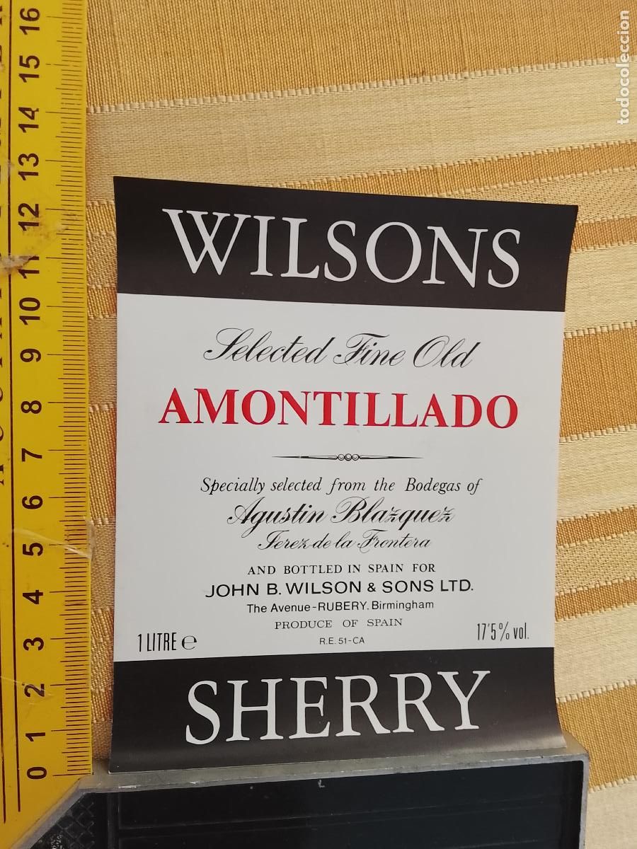 Etiquetas antiguas: HAGA SU OFERTA - ANTIGUA ETIQUETA DE VINO LICOR co&ntilde;ac manzanilla fino SANLUCAR JEREZ CADIZ EL PUERTO