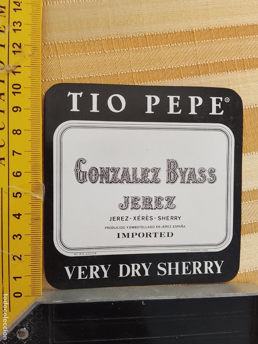 Etiquetas antiguas: HAGA SU OFERTA - ANTIGUA ETIQUETA DE VINO LICOR co&ntilde;ac manzanilla fino SANLUCAR JEREZ CADIZ EL PUERTO