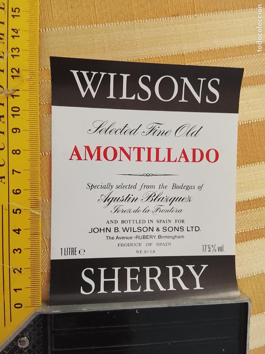 Etiquetas antiguas: HAGA SU OFERTA - ANTIGUA ETIQUETA DE VINO LICOR co&ntilde;ac manzanilla fino SANLUCAR JEREZ CADIZ EL PUERTO