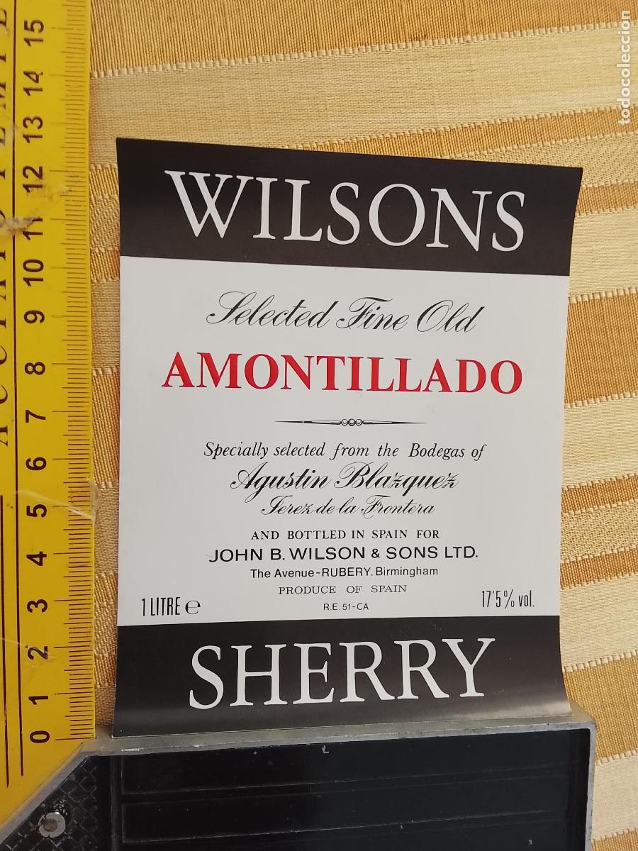 Etiquetas antiguas: HAGA SU OFERTA - ANTIGUA ETIQUETA DE VINO LICOR co&ntilde;ac manzanilla fino SANLUCAR JEREZ CADIZ EL PUERTO