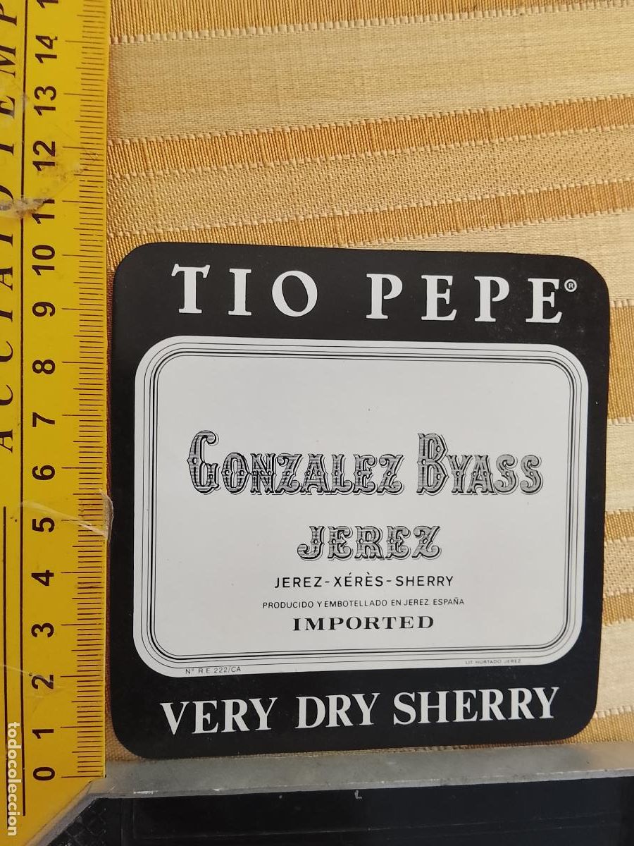 Etiquetas antiguas: HAGA SU OFERTA - ANTIGUA ETIQUETA DE VINO LICOR co&ntilde;ac manzanilla fino SANLUCAR JEREZ CADIZ EL PUERTO