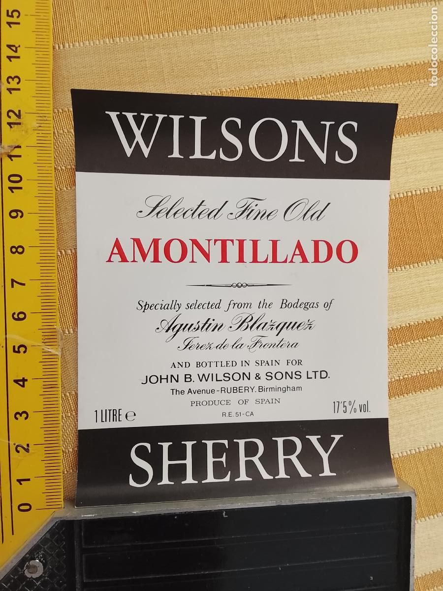 Etiquetas antiguas: HAGA SU OFERTA - ANTIGUA ETIQUETA DE VINO LICOR co&ntilde;ac manzanilla fino SANLUCAR JEREZ CADIZ EL PUERTO