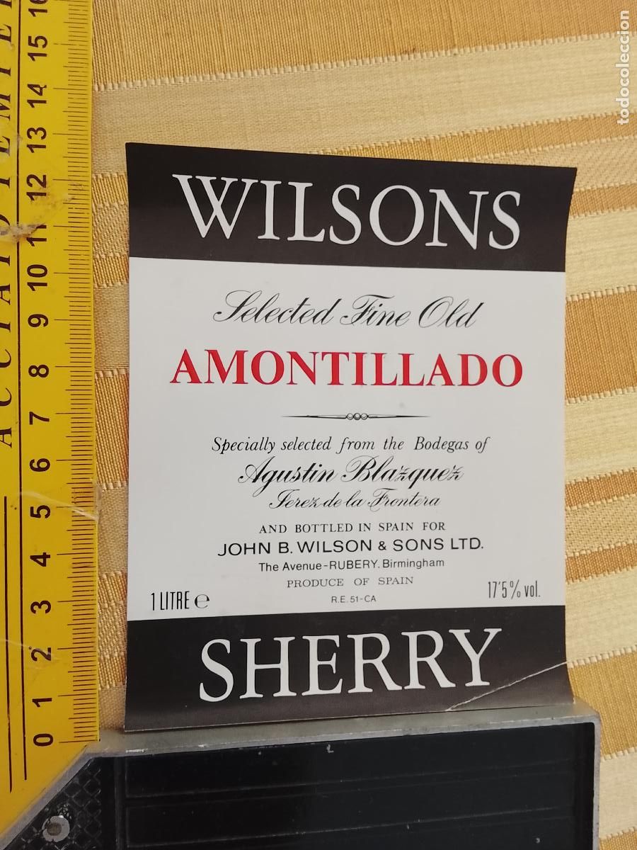Etiquetas antiguas: HAGA SU OFERTA - ANTIGUA ETIQUETA DE VINO LICOR co&ntilde;ac manzanilla fino SANLUCAR JEREZ CADIZ EL PUERTO